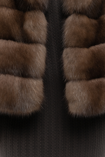 Шуба из соболя 60см с шалевым воротником 