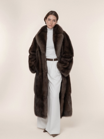 Шуба из соболя  125см из цельного соболя 