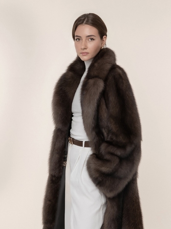 Шуба из соболя  125см из цельного соболя 