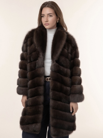 Шуба из соболя 90 см