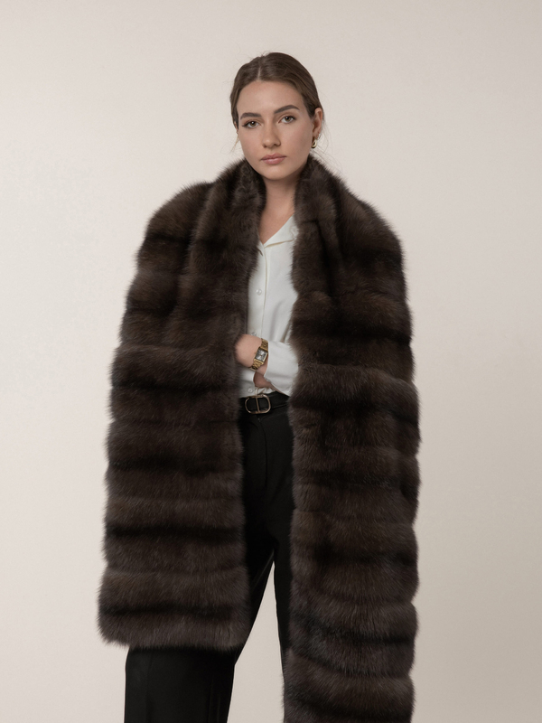 Палантин из соболя в целую шкуру 80