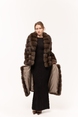 Шуба из соболя трансформер с шалевым воротником 49
