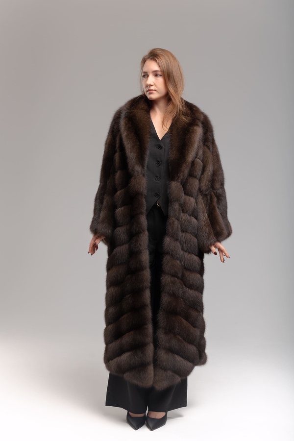 Шуба из седого баргузинского соболя 17