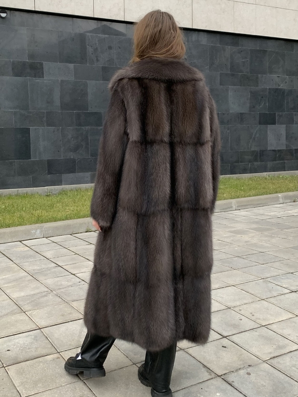 Шуба из баргузинского соболя с воротником 2