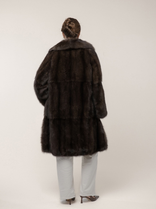 Шуба из цельного соболя в долевой раскладке 4