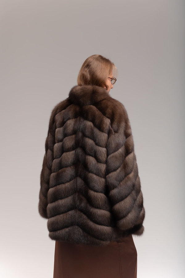 Шуба из дикого соболя 75 см 4