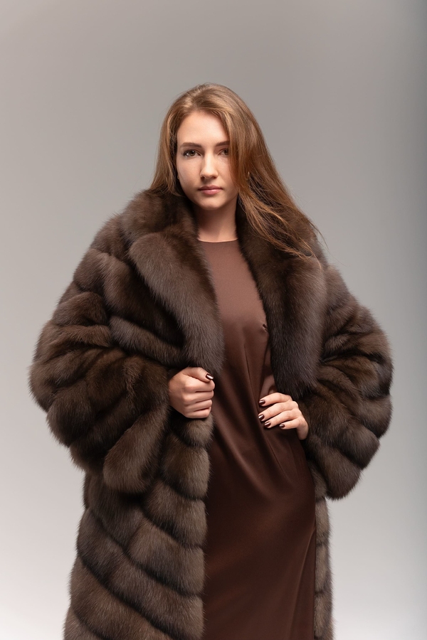 Шуба из соболя в длине 135см 4